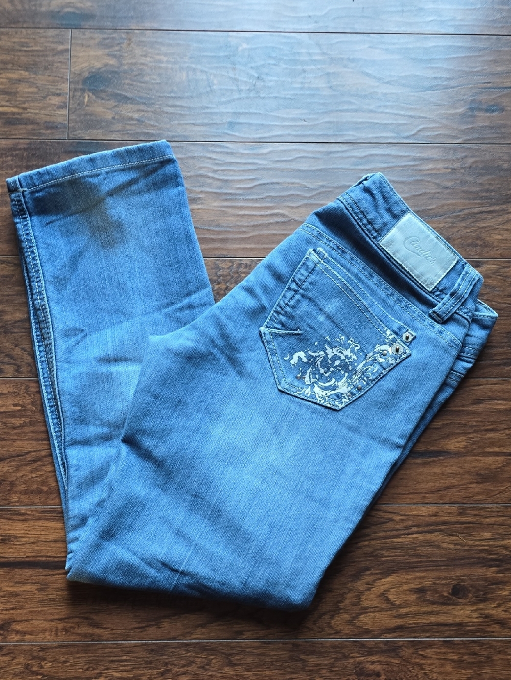Candie's Blue Denim Crop Jeans Size: 3